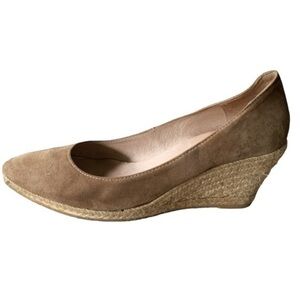 Gaimo Espadrilles Size 40 Shoe Tan Suede Wedge Heel Point Toe Ladies Sz 9 Wedges